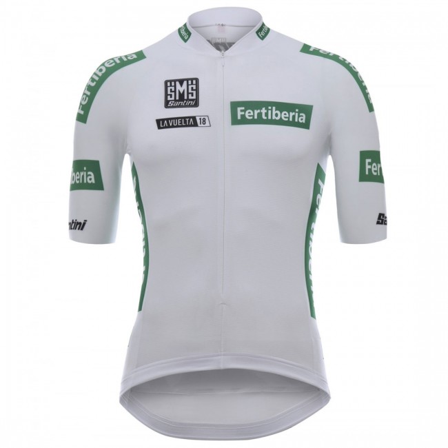 Vuelta Espana 2018 weiß Fahrradbekleidung Radtrikot 6MVEP