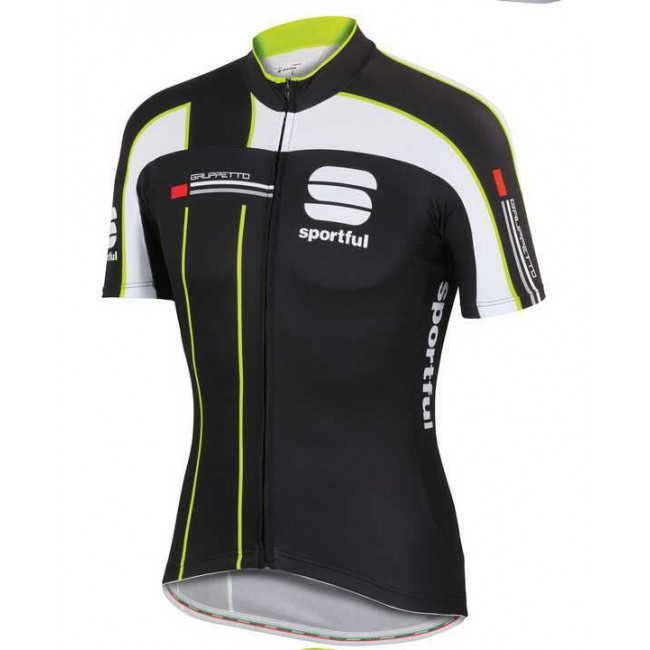 2015 Sportful Fahrradtrikot Radsport Schwarz weiß grün 3U18R