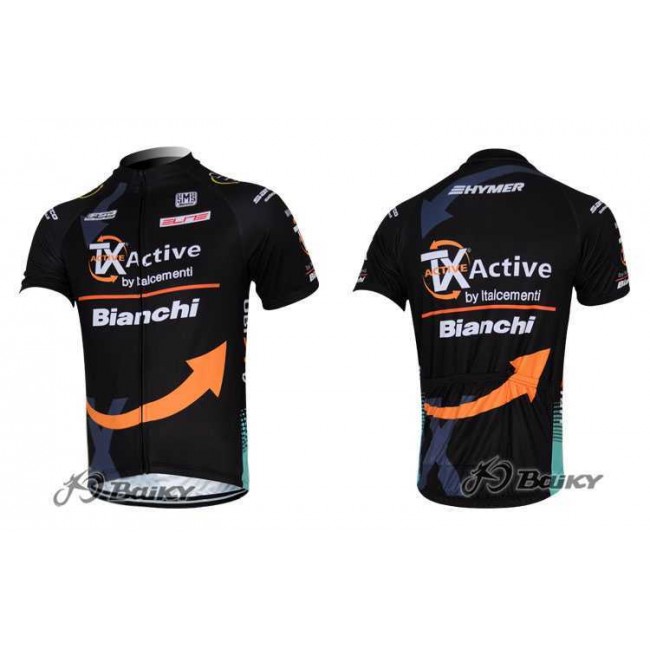 2012 TX active bianchi Pro Team Fahrradtrikot Radsport Schwarz F3E99