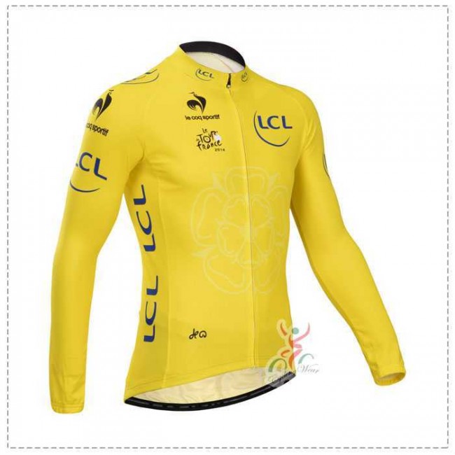 Tour de France le coq sportif 2014 Fahrradbekleidung Radtrikot Langarm gelb 7IS8U