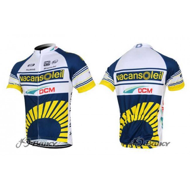 2012 Vacansoleil-DCM Fahrradtrikot Radsport weiß blau gelb 7CD1U