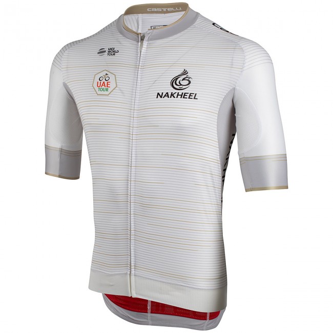 UAE Tour 2019 White Fahrradbekleidung Radtrikot 42UGP