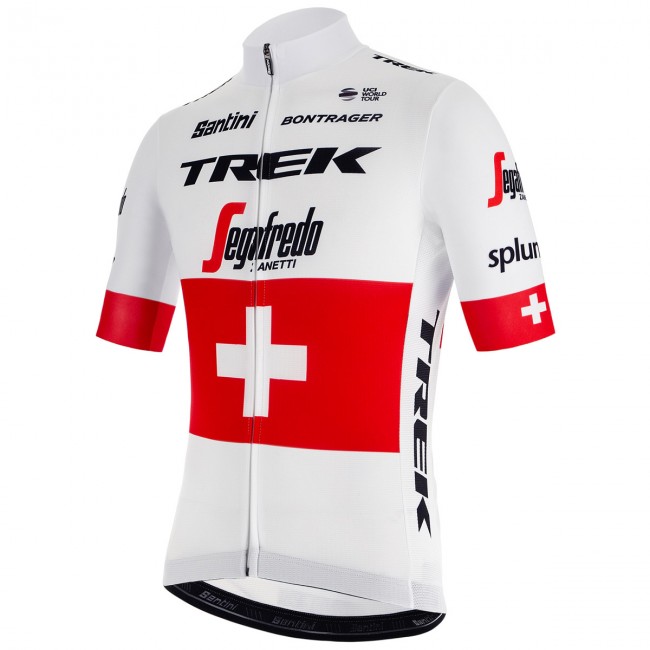 Trek Segafredo 2019 Swiss Champion Fahrradbekleidung Radtrikot 7DWO9