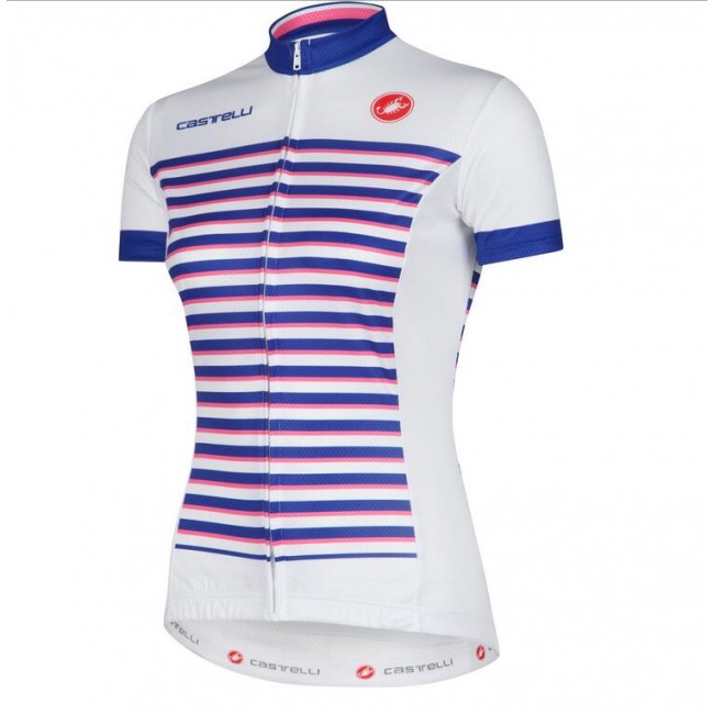 2016 Castelli vrouwen Exclusive Sailor Volo Fahrradbekleidung Radtrikot weiß YXBU5