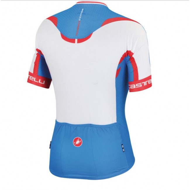 2016 Castelli Klimmers 2.0 Radtrikot Kurzarm Sprot weiß blau OPDDC