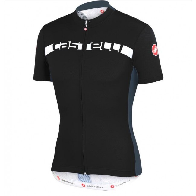 2016 Castelli Prologo 4.0 Fahrradbekleidung Radtrikot Schwarz NCST8