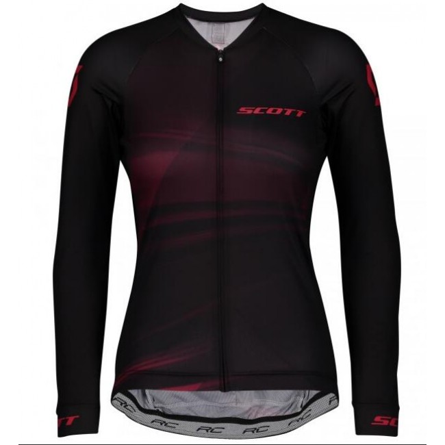 Damen SCOTT RC Pro 2020 Radtrikot langarm Schwarz