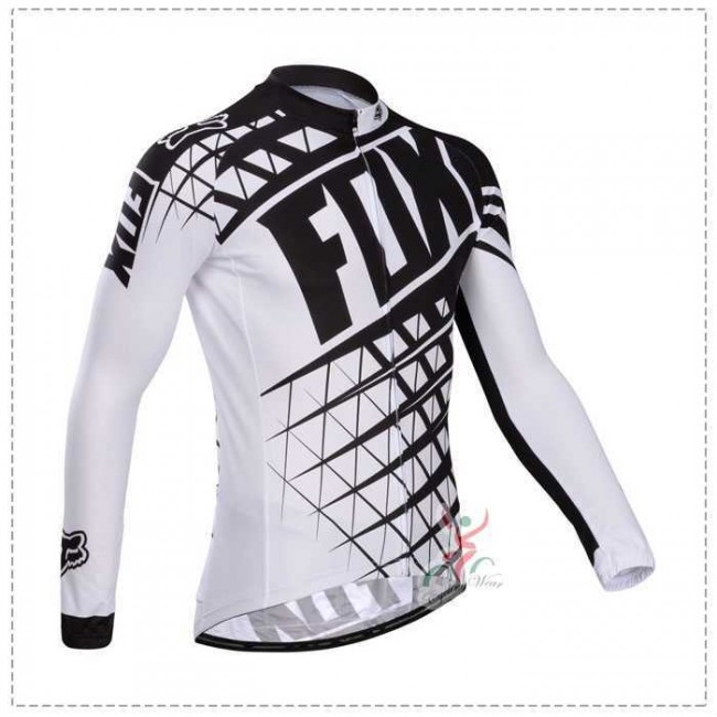 Fox 2014 Fahrradbekleidung Radtrikot Langarm Schwarz weiß Y64NX