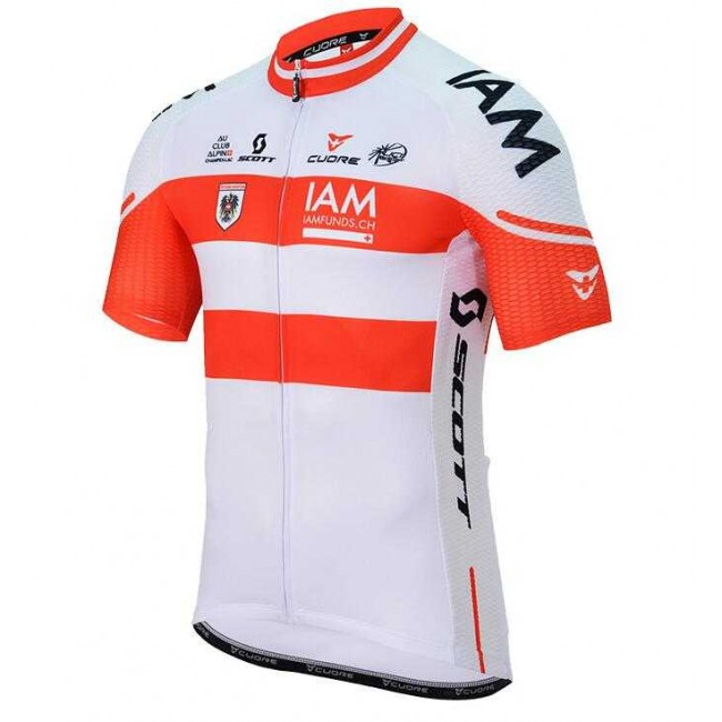 2016 IAM Fahrradtrikot Radsport Rot weiß JSYIW