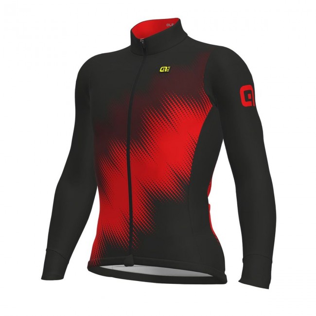 Ale Solid Pulse-Rot Fahrradbekleidung Radtrikot Langarm W4DBQ