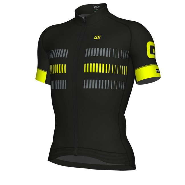 Ale Graphics PRR Strada-Schwarz gelb Fahrradbekleidung Radtrikot WWYLU