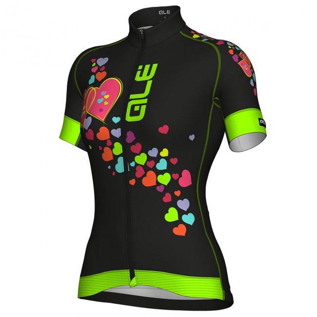 Damen Ale Graphics PRR Forever-Schwarz Fahrradbekleidung Radtrikot WILOY