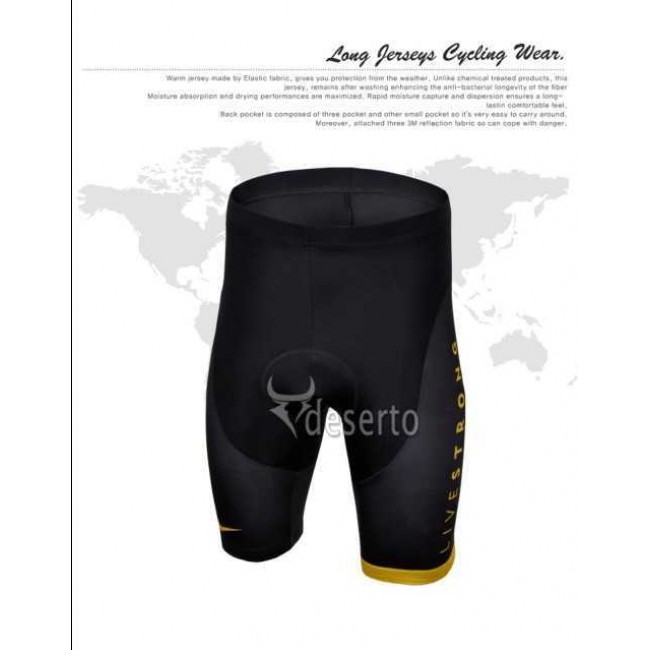 Livestrong Kurz Radhose Schwarz gelb 2013 Z6ZWB