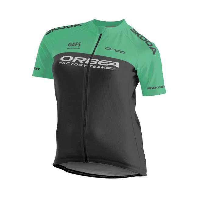 2018 Orbea Factory Team Skoda Dame Fahrradbekleidung Radtrikot O3UXP