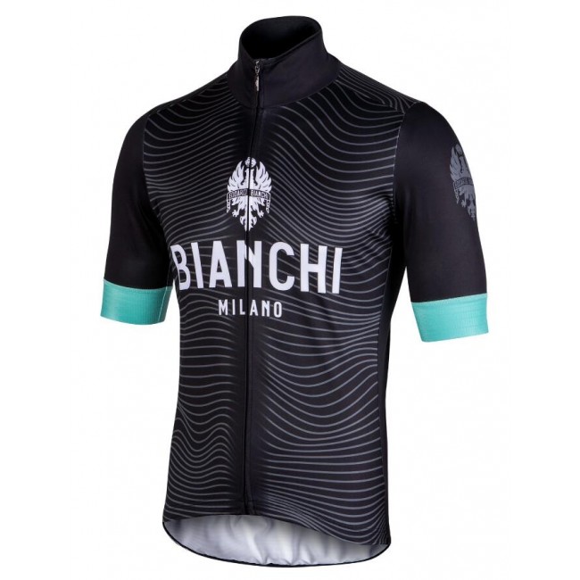 Bianchi Milano Terlano Schwarz Fahrradbekleidung Radtrikot NJLT5