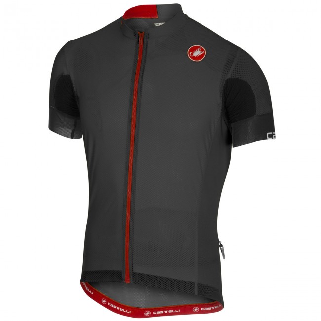 Castelli Aero Race 4.1 Solid Antracite Fahrradbekleidung Radtrikot S7PL0