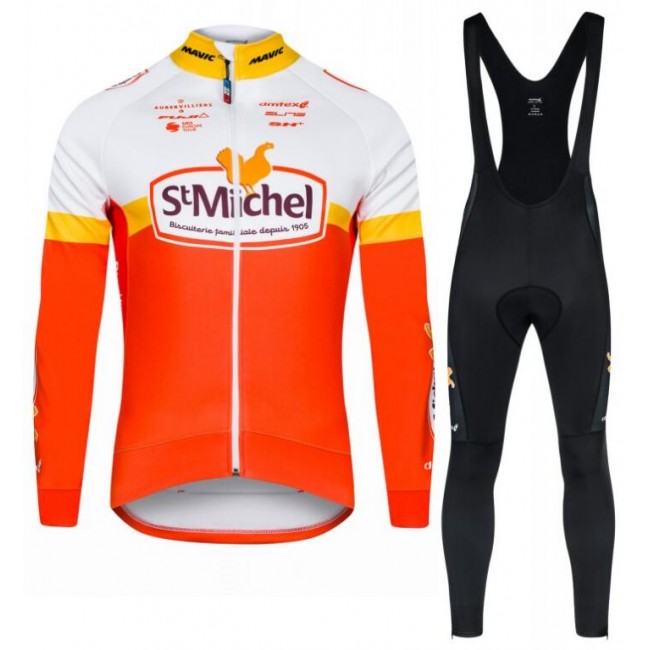 SAINT MICHEL AUBER 93 Fahrradbekleidung Set Langarmtrikot+Lange Trägerhose WFR2B