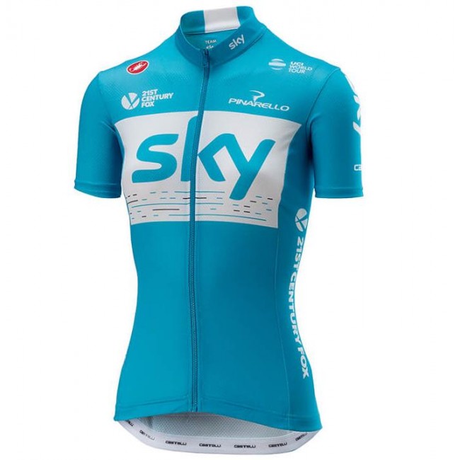 Team Sky 2018 Dame blau Fahrradbekleidung Radtrikot S22QS