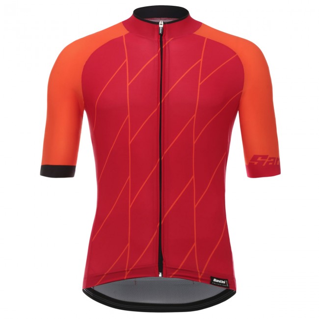 Santini Ace Rot Fahrradbekleidung Radtrikot YMDAP