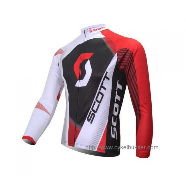 SCOTT RC Pro Fahrradbekleidung Radtrikot Langarmen Rot weiß Schwarz LK87P