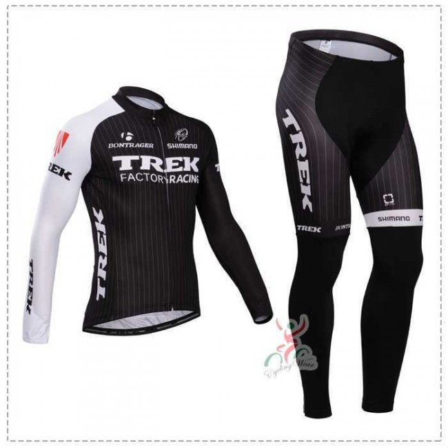 Trek 2014 Fahrradbekleidung Set Langarmtrikot+Lange Radhose Schwarz K5BIW