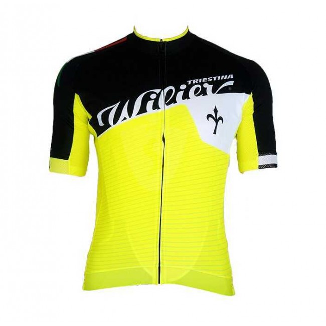 2015 WILIER gelb weiß Schwarz Fahrradtrikot Radsport QMSQM