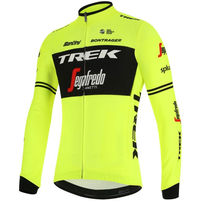 Trek Segafredo 2019 training Fluo gelb Fahrradbekleidung Radtrikot Langarm O17TY