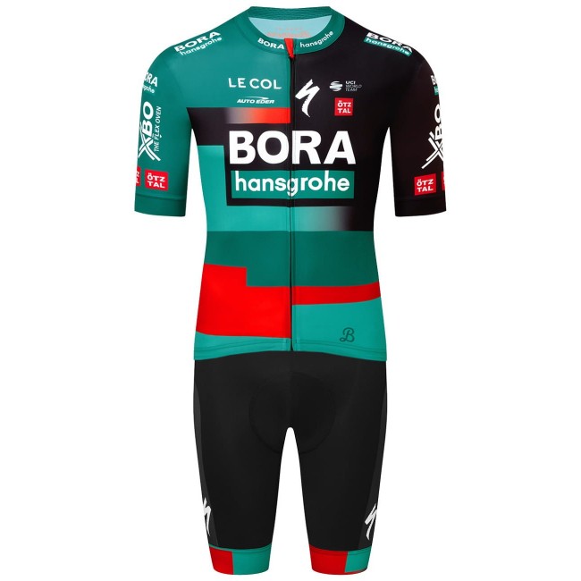 BORA-hansgrohe 2023 Set(Radtrikot kurzarm+Trägerhose)-Radsport-Profi-Team