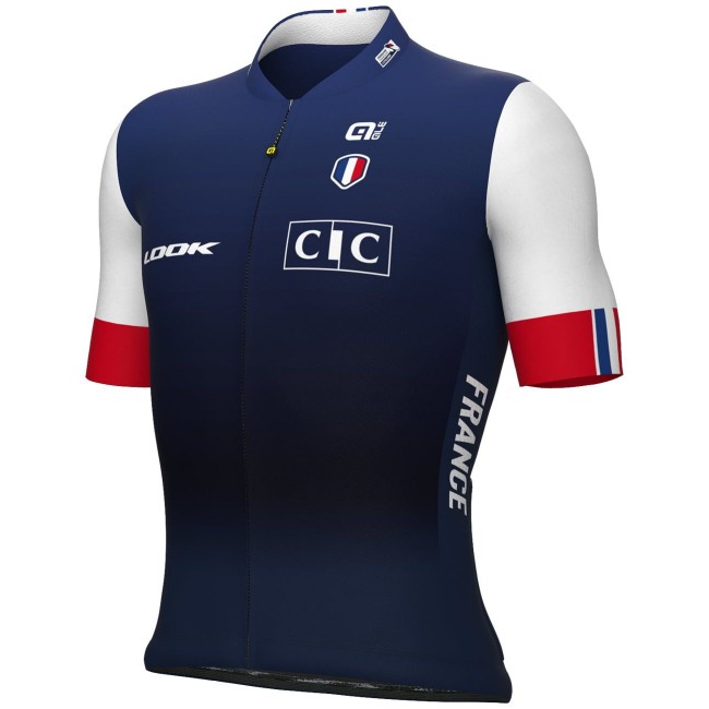 Frankreich 2023 Radtrikot kurzarm(langer Reißverschluss)-ALE Radsport-Profi-Team