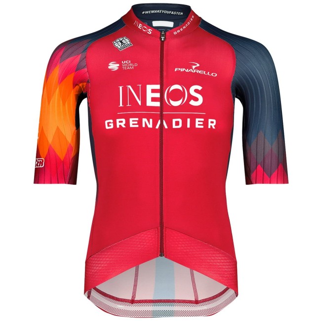 INEOS GRENADIERS 2023 EPIC RACE Radtrikot kurzarm(langer RV)-Radsport-Profi-Team