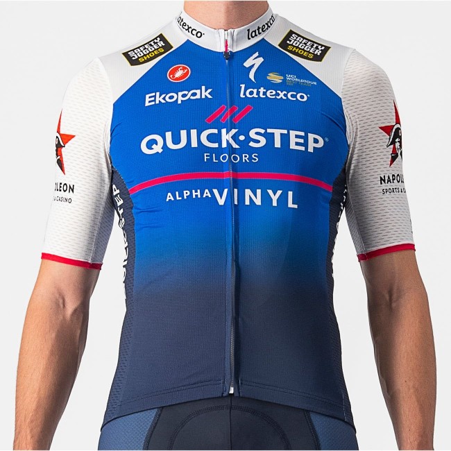 Quick Step-Alpha Vinyl 2022 Competizione Radtrikot kurzarm-Radsport-Profi-Team